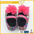 Vente chaude newborn rouge fleur robe de fête floral chaussures bébé fille